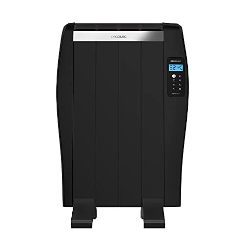 Cecotec Flachheizkörper mit Fernbedienung ReadyWarm 800 Thermal Black. Mit 4 Heizrippe und 600 W, LCD-Display, Programmierbarem Timer, Temperaturwahl, 8 m² Reichweite und maximaler Sicherheit