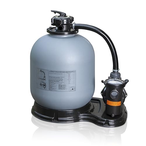Gre FS500 - Sandfilter für Pools mit Vorfilter, 8 m³/h, Leistung 550W, für freistehende, eingelassene oder Aufstellpools