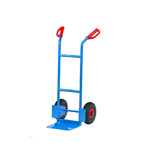 Fetra Stahlrohrkarre, Traglast 200 kg, Schaufel, Luftbereifung, 1 Stück, 1150 x 570 mm, blau, B1125L