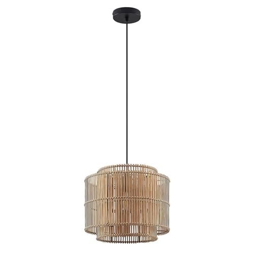 Lindby Pendelleuchte Bridga (Skandinavisch) (1 flammig, E27) - Holz Hängeleuchte Esstischlampe Hängelampe Wohnzimmerleuchte