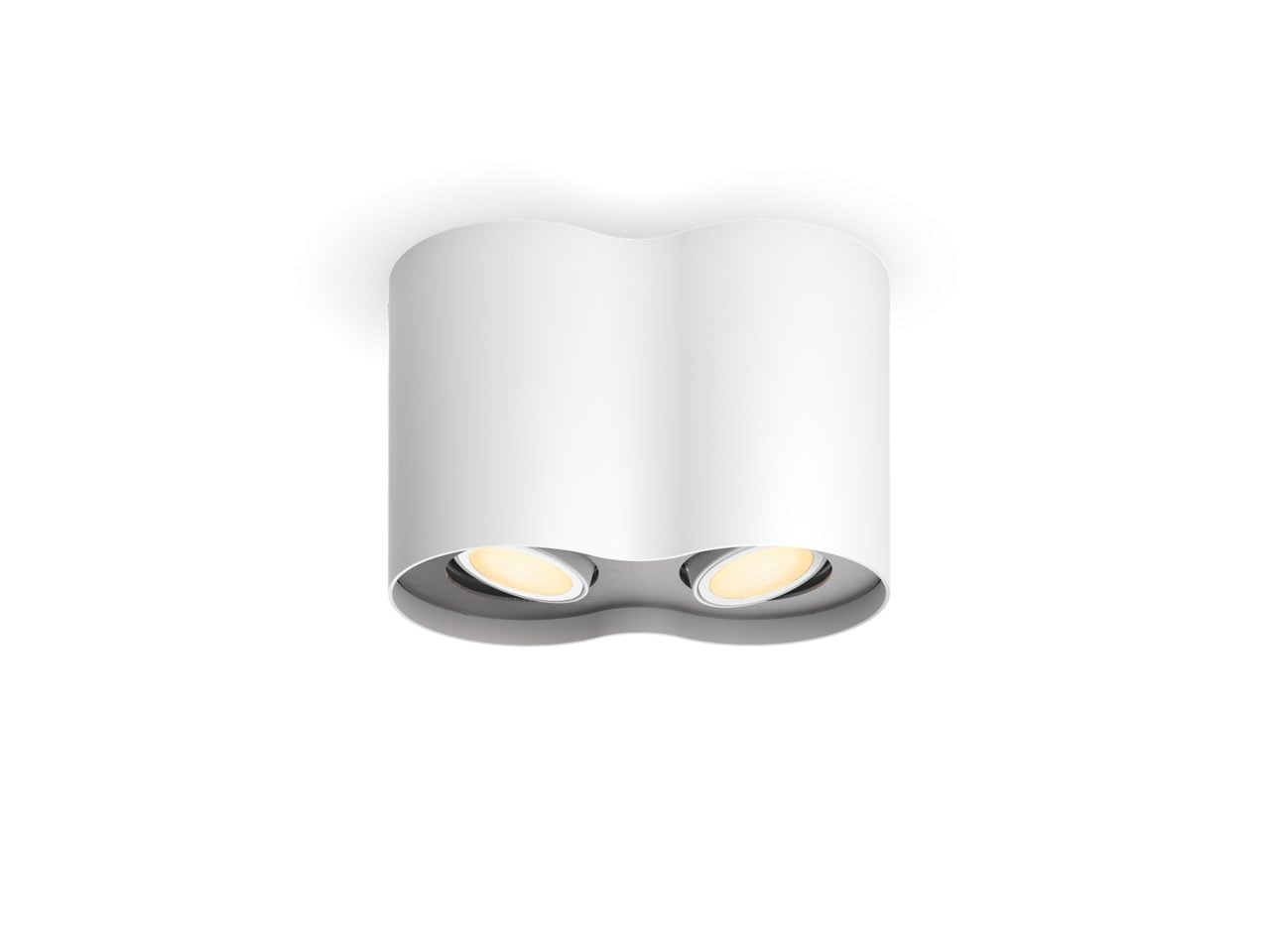 Pillar Hue plate/spiral white 2x5W 230V