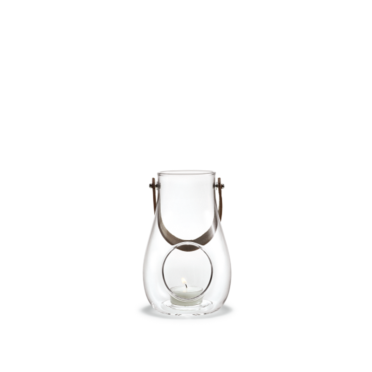 Holmegaard Laterne H16.5 cm Design with Light aus mundgeblasenem Glas, klar