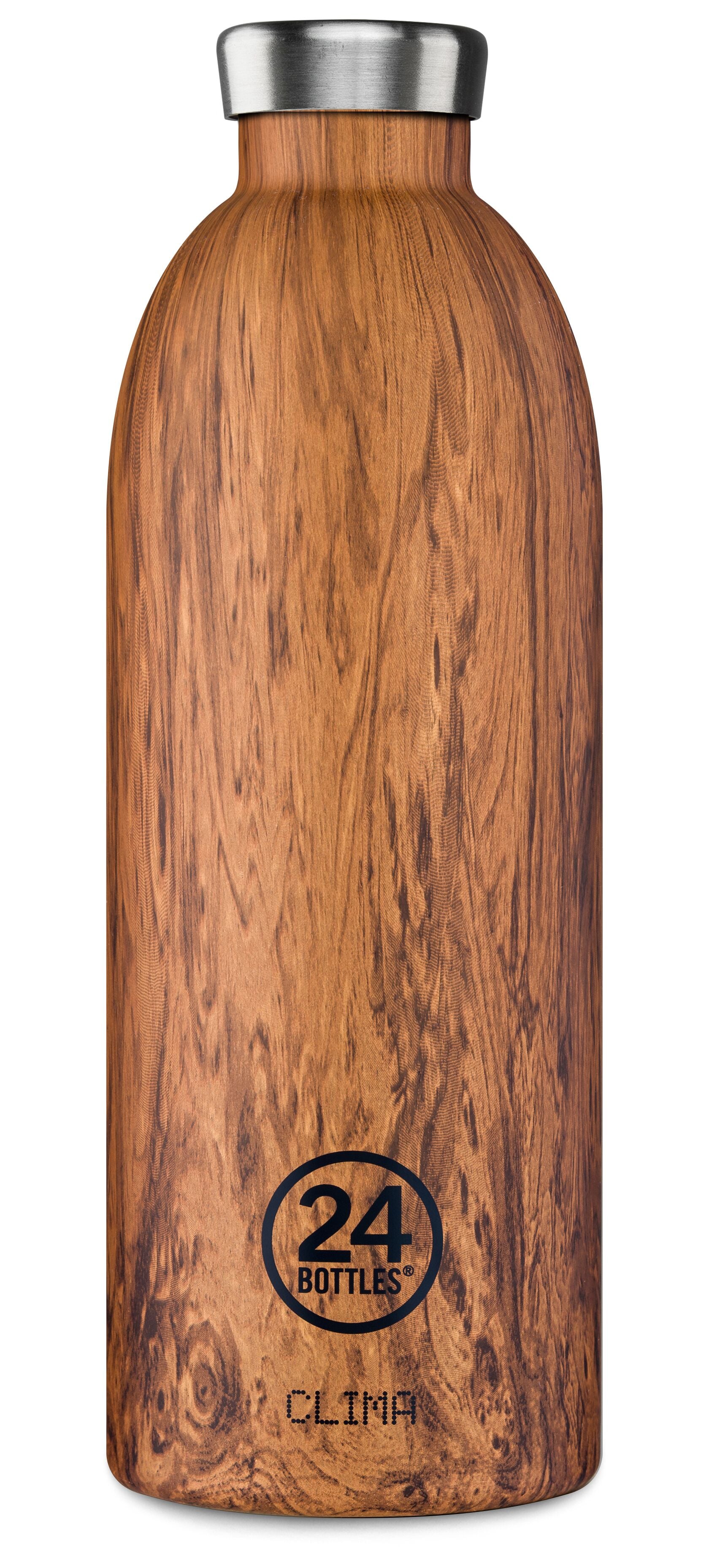 24 Bottles Clima Bottle Isolierflasche aus lebensmittelechtem Edelstahl in der Farbe Sequoia Wood, 850ml