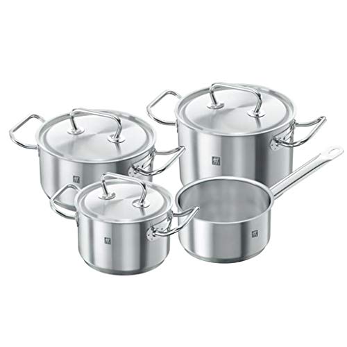 ZWILLING Twin Classic Kochtopf-Set, 4-teilig, 3 Deckel, Induktionsgeeignet, Edelstahl, 4 Tlg.