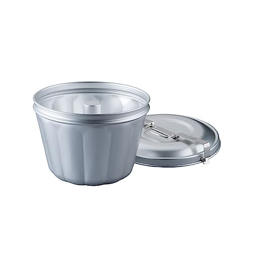 Dr. Oetker Wasserbadform Aluminium Ø 21 cm – Vielseitige Gugelhupf- und Puddingform, 2,5 Liter Volumen, Silber