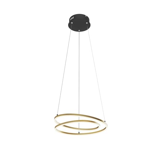 Lindby LED Davian dimmbar (Modern) in Gold/Messing aus Aluminium (1 flammig,) Wohnzimmerleuchte