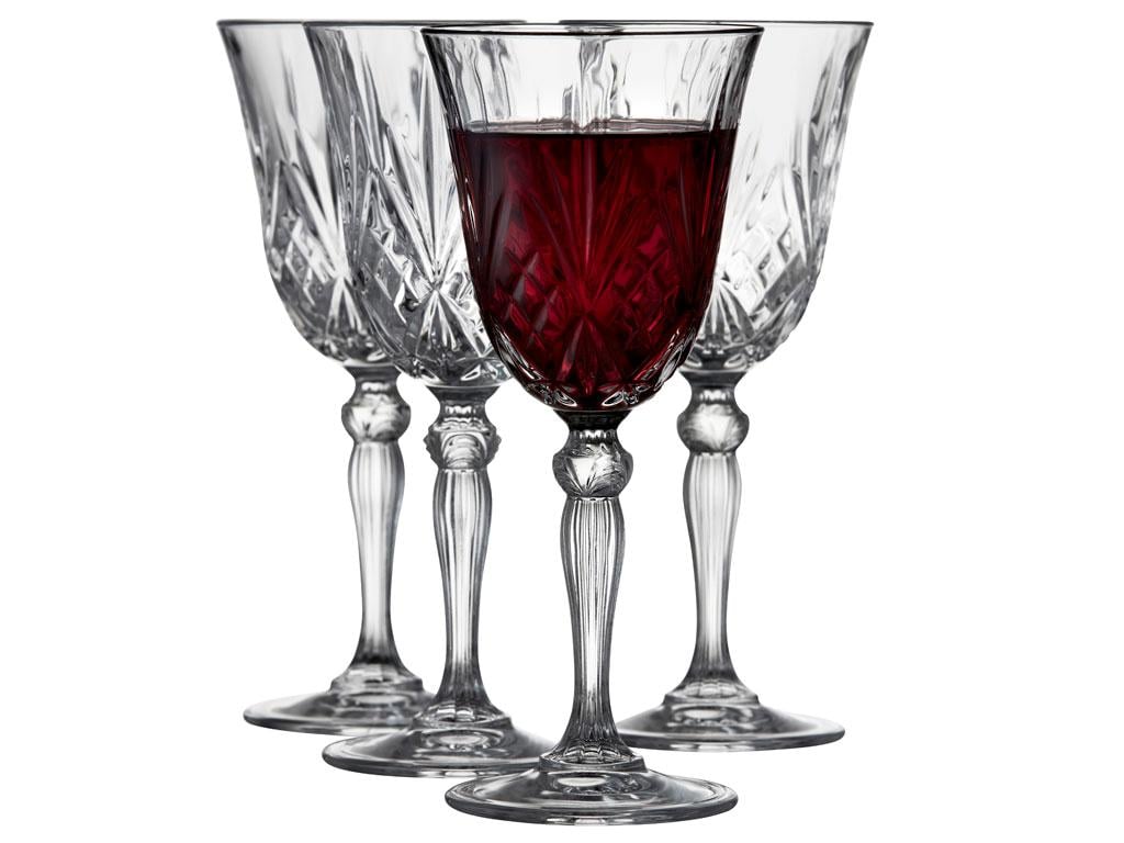 Lyngby Glas Krystal Melodia Rotweinglas, Weinglas, 27 cl, 4 Stck., Klar