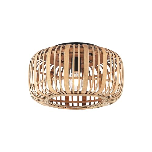 Lindby Deckenlampe Canyana (Landhaus, Vintage Rustikal) aus Holz (1 flammig E27) - Deckenleuchte Lampe Wohnzimmerleuchte