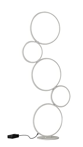 Trio Leuchten LED Stehleuchte Rondo 422610531, Metall weiß matt, inkl. 36 Watt LED, Fuß Dimmer