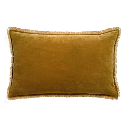 Vivaraise Einfarbiges Kissen Fara Bronze 40 x 65 cm