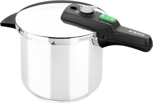 MONIX M560003 QUICK Schnelle Dampfkochtopf, 7 liters, schwarz/edelstahl