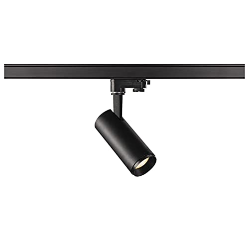 SLV 3 Phasen System Leuchte NUMINOS® PHASE S / LED 3-Phasen-Strahler, Spot, Decken-Strahler, Decken-Leuchte, Schienensystem, Innen-Beleuchtung / 2700K 10.42W 985lm schwarz dimmbar 36Grad