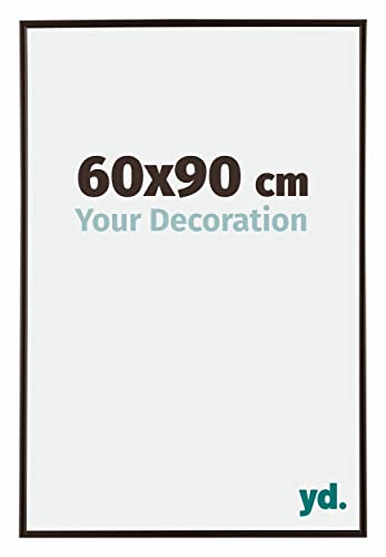 Your Decoration - Bilderrahmen 60x90 cm - Antrazit - Bilderrahmen aus Kunststoff mit Acrylglas - Antireflex - 60x90 Rahmen - Evry