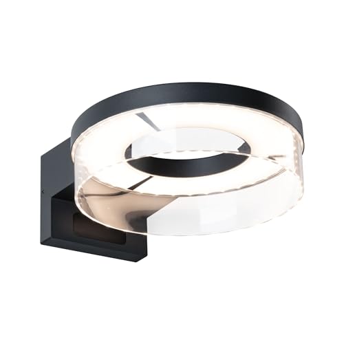 Paulmann 93111 LED Außenwandleuchte Capera Bewegungsmelder IP44 231mm 3000K 8 / 1x1,2W 700lm 230V Anthrazit Aluminium