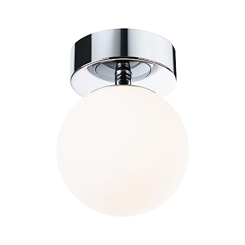 Paulmann 71064 LED Deckenleuchte Selection Bathroom Gove IP44 3000K 400lm 230V 5W Chrom, Satin Badleuchte