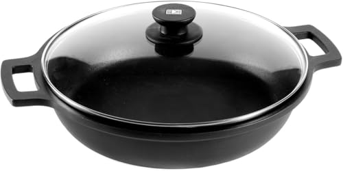 BRA Kochtopf, flach, aluguss, Schwarz, 24 cm, 4
