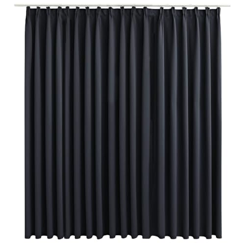 vidaXL Verdunkelungsvorhang mit Haken Schwarz 290 x 245 cm