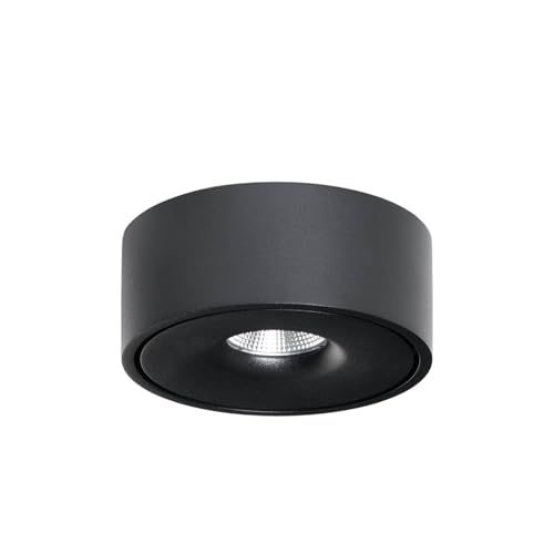 Arcchio LED Deckenleuchte Rotari (Modern) in Schwarz aus Aluminium (1 flammig,) - Lampe Deckenlampe Wohnzimmerleuchte