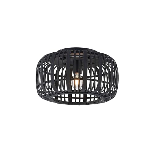 Lindby Deckenlampe Canyana (Landhaus, Vintage Rustikal) aus Holz (1 flammig E27) - Deckenleuchte Lampe Wohnzimmerleuchte