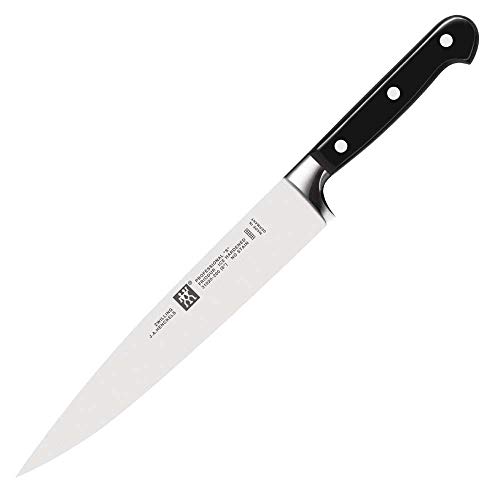 ZWILLING Professional S Fleischmesser, Klingenlänge: 20 cm, Großes Klingenblatt, Rostfreier Spezialstahl/Kunststoff-Griff mit Nieten, Schwarz [Made in Germany]