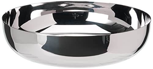 Alessi Salatschüssel, Edelstahl, Silber, 17.3 x 25 x 36 cm