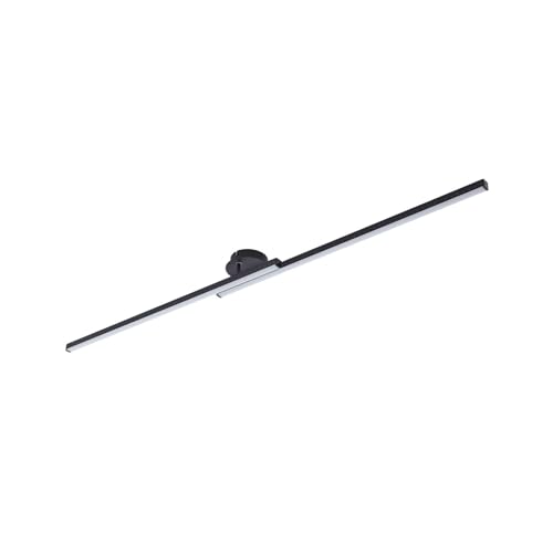 Lindby LED Deckenleuchte Aurendor (Modern) in Schwarz aus Aluminium (2 flammig,) - Lampe Deckenlampe Wohnzimmerleuchte