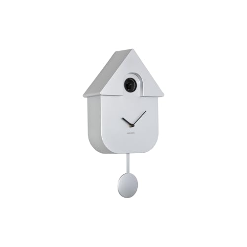[DL] Wall Clock Modern Cuckoo ABS metallic Silver