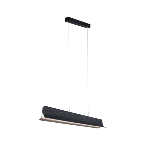 Paulmann 79982 LED Pendelleuchte 3-Step-Dim Noyan 2x24W Anthrazit 2700K Filzleuchte 3400lm
