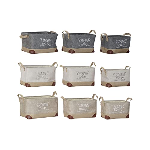 DKD Home Decor Polyester Körbe Set (3-teilig) (Referenz: S3018572)