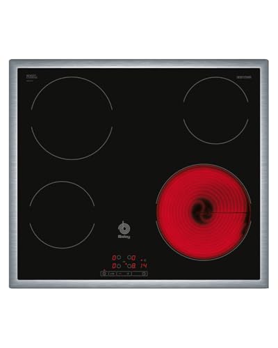 Balay 3EB720XR Glaskeramikkochfeld, 60 cm, Schieberegler mit 17 Stufen, Memory-Funktion, 4 Zonen, Touch