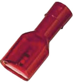 Intercable 180827 Flachsteckhülse Steckbreite: 2.80mm Steckdicke: 0.80mm Vollisoliert Rot 100St.