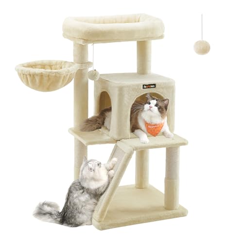Feandrea Kratzbaum, Katzenbaum mit großer Plattform, beige PCT51M