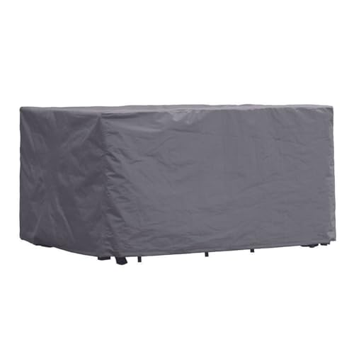 Perel Schutzhülle für Gartenmöbel, Abdeckplane, Abdeckhülle Garten, Möbel Abdeckung, Schutz Gartenmöbel, Winterabdeckung, grau, rechteckig, 310 cm x 180 cm x 95 cm