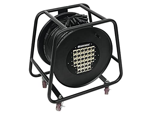 OMNITRONIC Multicore Stagebox 24/8 30m Trommel | Komplett konfektionierte Stagebox auf Kabeltrommel