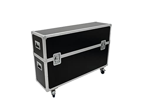 ROADINGER Flightcase 2x LCD ZL50 | Flightcase mit Rollen für 2 LCD-Monitore bis 50"