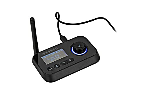 OMNITRONIC BDT-5.0 Bluetooth 5.0 Transceiver | 3-in-1-Bluetooth-Audioadapter mit Sender-, Empfänger- & Bypass-Modus und Dual Link