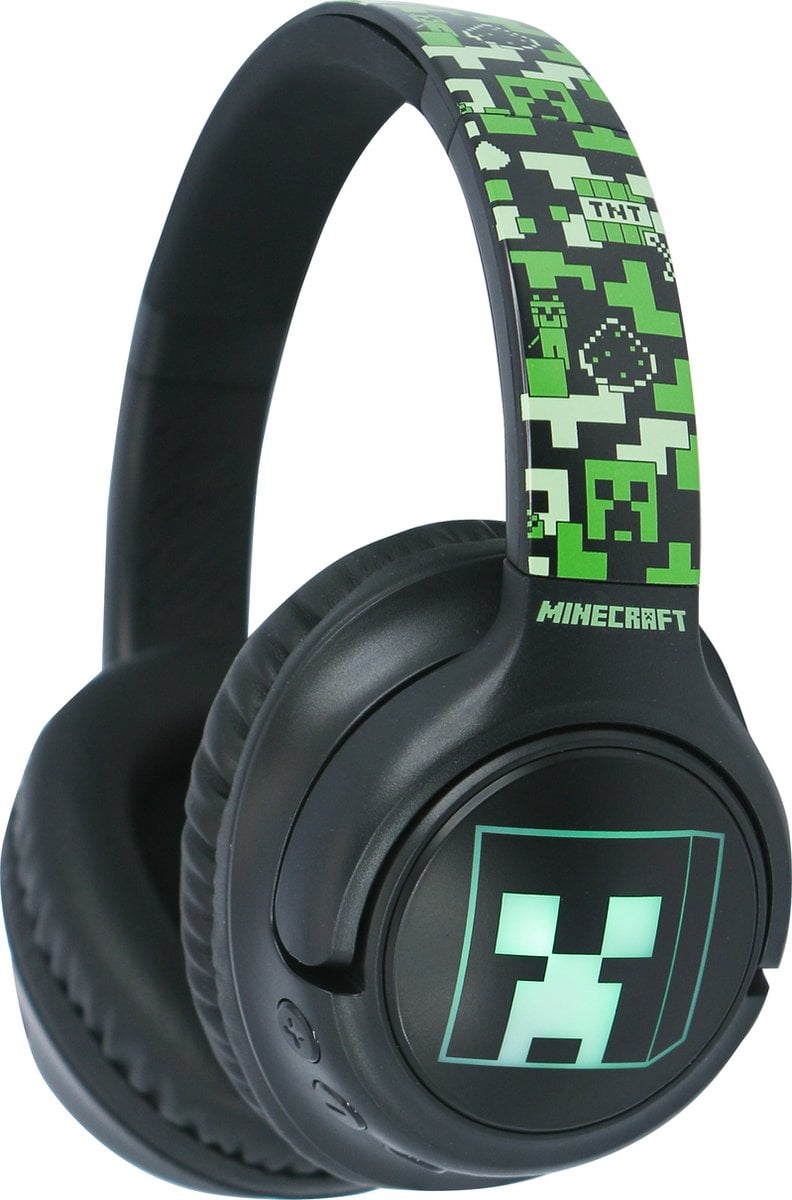 OTL Technologies Minecraft Faltbare kabellose Kopfhörer mit LED-Licht