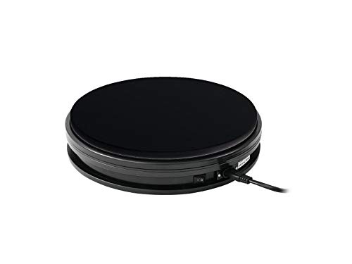 EUROPALMS Drehteller 25cm bis 25kg schwarz | Rotierender Teller als Träger
