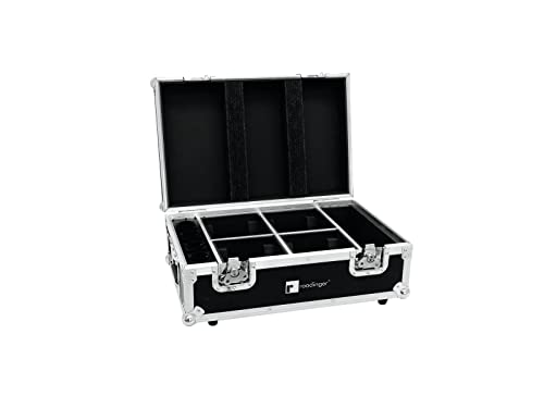 ROADINGER Flightcase 4x AKKU TL-3 Trusslight QuickDMX mit Ladefunktion | PRO Flightcase für 4 x AKKU TL-3, mit Ladefunktion