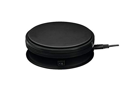 EUROPALMS Drehteller 15cm bis 5kg schwarz | Rotierender Teller als Träger