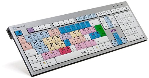 LogicKeyboard LKB-MCOM4-AJPU-DE Avid Media Composer Slim PC Tastatur, Silber