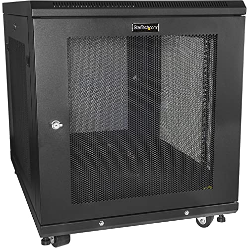 StarTech.com 4-Pfosten 12HE Serverrack/Schrank, 19" Daten-Rack/Schrank für IT-/Netzwerkgeräte, verstellbare Montageschienen