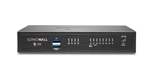 Sonicwall TZ370 Network Security Appliance (02-SSC-2825) | Firewall der nächsten Generation | Zero-Touch-Bereitstellung | 8 x 1GbE-Ports