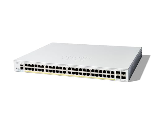 Cisco Catalyst 1200-48P-4X-Smart-Switch, 48-Port-GE, PoE, 4 x 10-GE-SFP+, eingeschränkter Lebenszeitschutz (C1200-48P-4X)