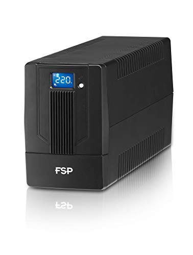 FSP iFP 1000 Line-Interactive USV 1000VA/600W, 2X Schuko, 2X IEC, LCD-Touchscreen, Eingang Spannungsumfang 162-290 VAC, 60/50 Hz (Auto Sensing), Simulierte Sinuskurve, Kaltstartfunktion