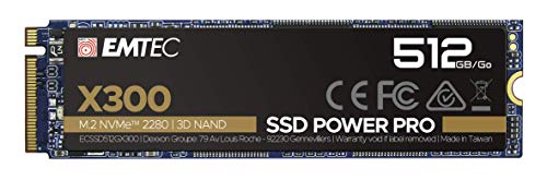 Emtec X300 M.2 SSD Power Pro 512 GB, M.2 2280, NVMe PCIe Gen 3.0 x4