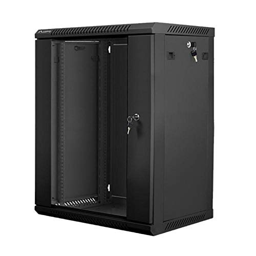 lanberg - Rack Cabinets Wall-Mounted Rack 19'' demounted Flat Pack 15U/600x450mm Black