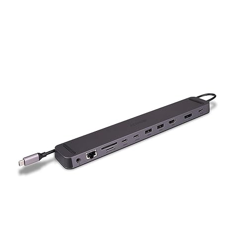 LINDY 43392 DST-Mini XT 810, USB C Laptop Mini Dockingstation mit 8K-Unterstützung bei einem Display und 4K60 bei 2 Displays & 100W