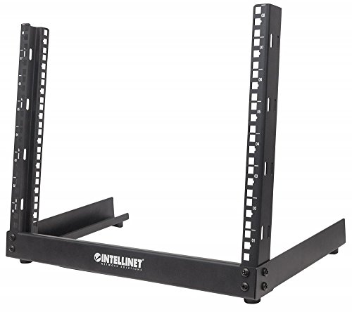 Intellinet 714747 48,26 cm (19 Zoll), 2-Pfosten Desktop-Laborgestell 12 HE Flatpack schwarz