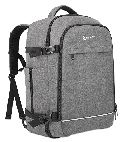 Manhattan 440370 Rucksack für Notebook, 17,3 Zoll, Handgepäck, Rom, Grau